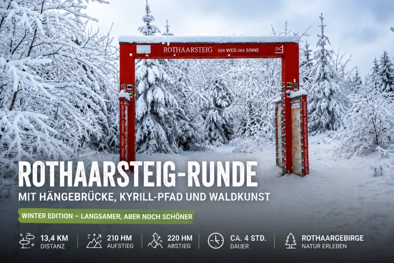 Rothaarsteig-Runde mit Hängebrücke, Kyrill-Pfad und Waldkunst
